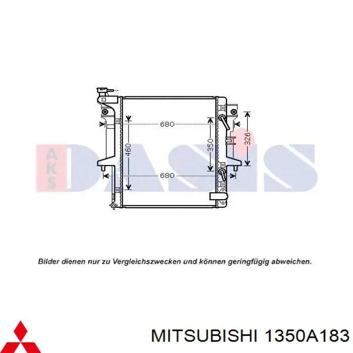 Radiador de esfriamento de motor Mitsubishi 1350A183 preço, a partir de 170,43 USD