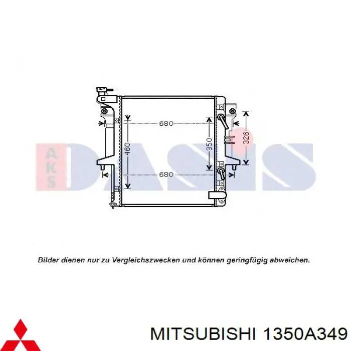 Compre 1350A349 Mitsubishi Radiador de esfriamento de motor