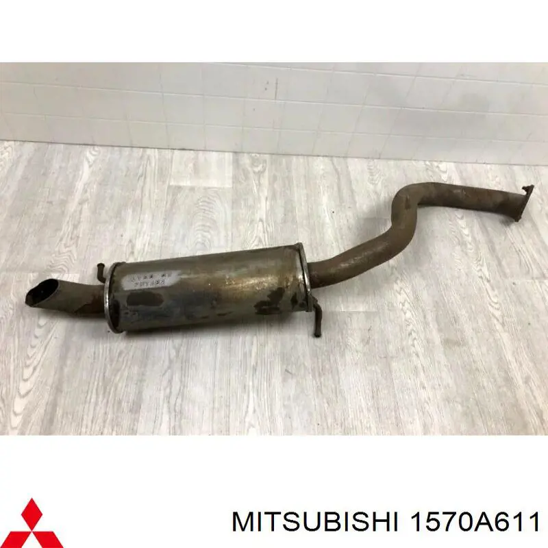 1570A611 Mitsubishi Silenciador, parte traseira