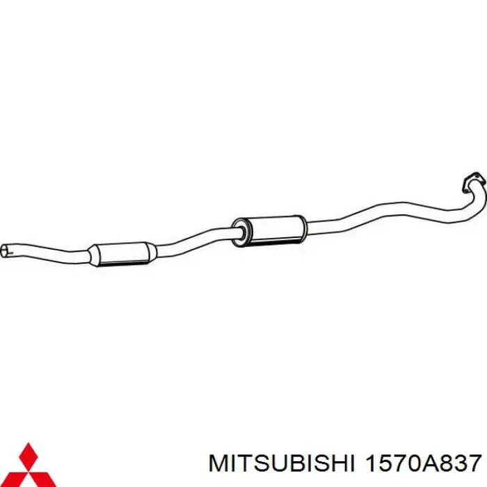 1570A837 Mitsubishi Silenciador, parte central