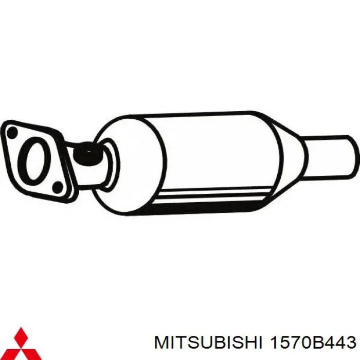 Silenciador, parte traseira 1570B443 Mitsubishi