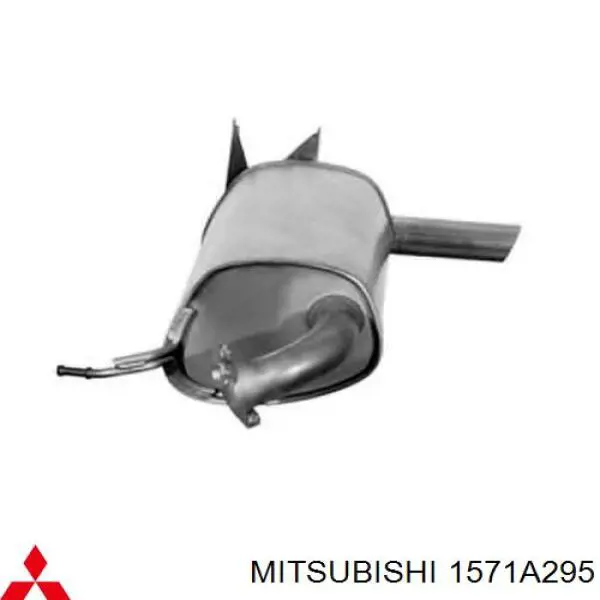 1571A295 Mitsubishi Silenciador, parte traseira
