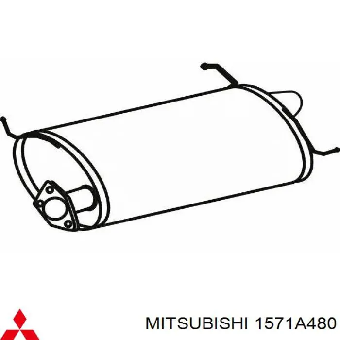 Silenciador, parte traseira para Mitsubishi Grandis  NAW