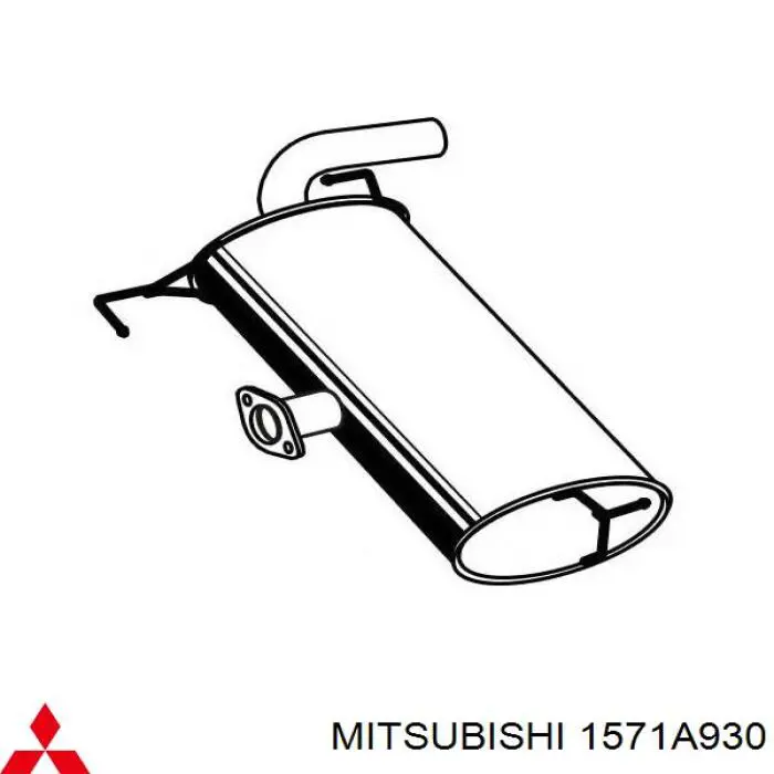 1571A930 Mitsubishi Silenciador, parte traseira