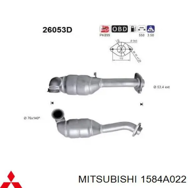 Convertidor - catalisador Mitsubishi Grandis  NAW