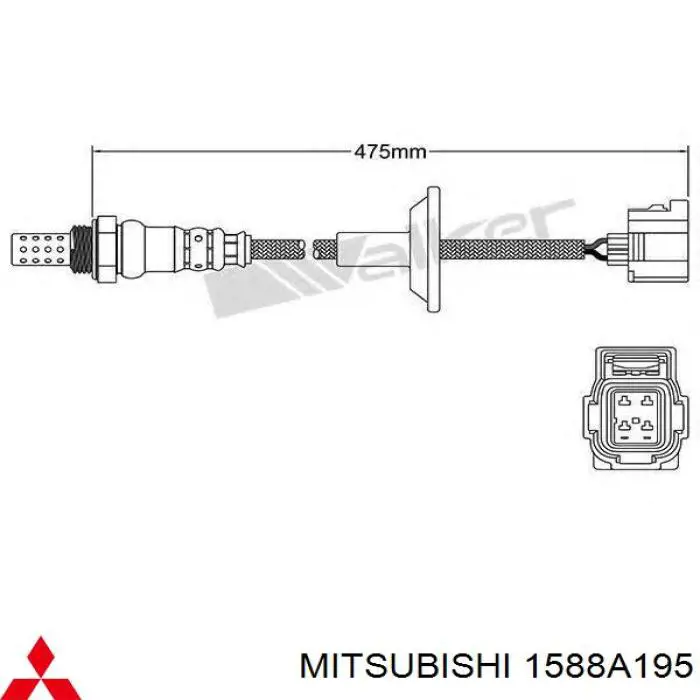 Sonda lambda, sensor de oxigênio depois de catalisador Mitsubishi 1588A195 preço, a partir de 112,45 USD