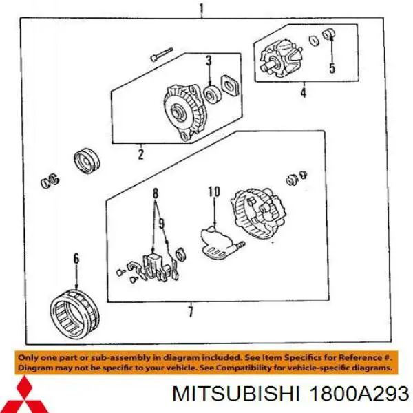 1800A294 Mitsubishi Relê-regulador do gerador (relê de carregamento)