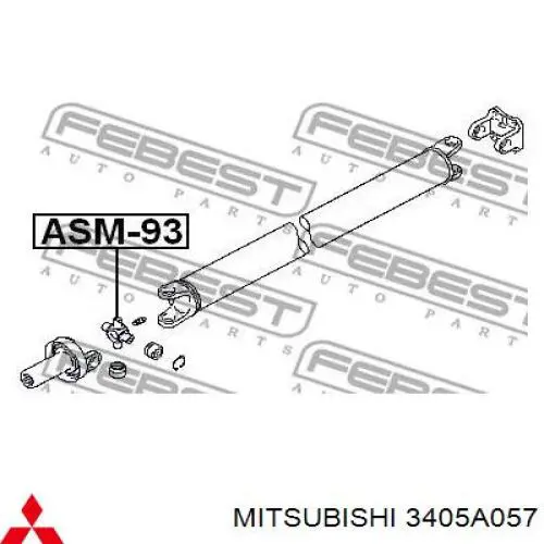 Cruzeta da junta universal traseira Mitsubishi 3405A057 preço, a partir de 38,55 USD