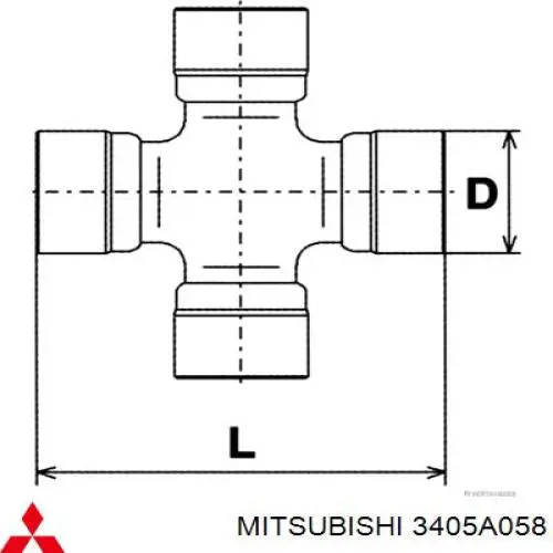Cruzeta da junta universal traseira Mitsubishi 3405A058 preço, a partir de 36,94 USD