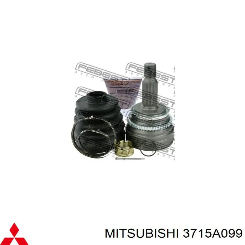 3715A099 Mitsubishi Semieixo traseiro direito