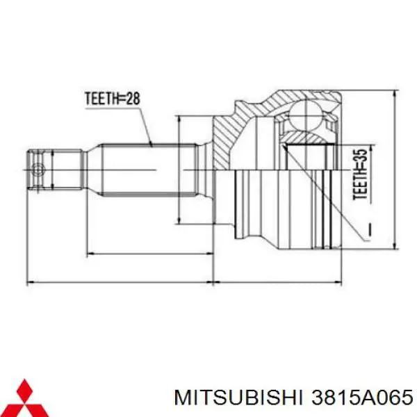 Semieixo (acionador) dianteiro esquerdo Mitsubishi 3815A065 preço, a partir de 79,81 USD