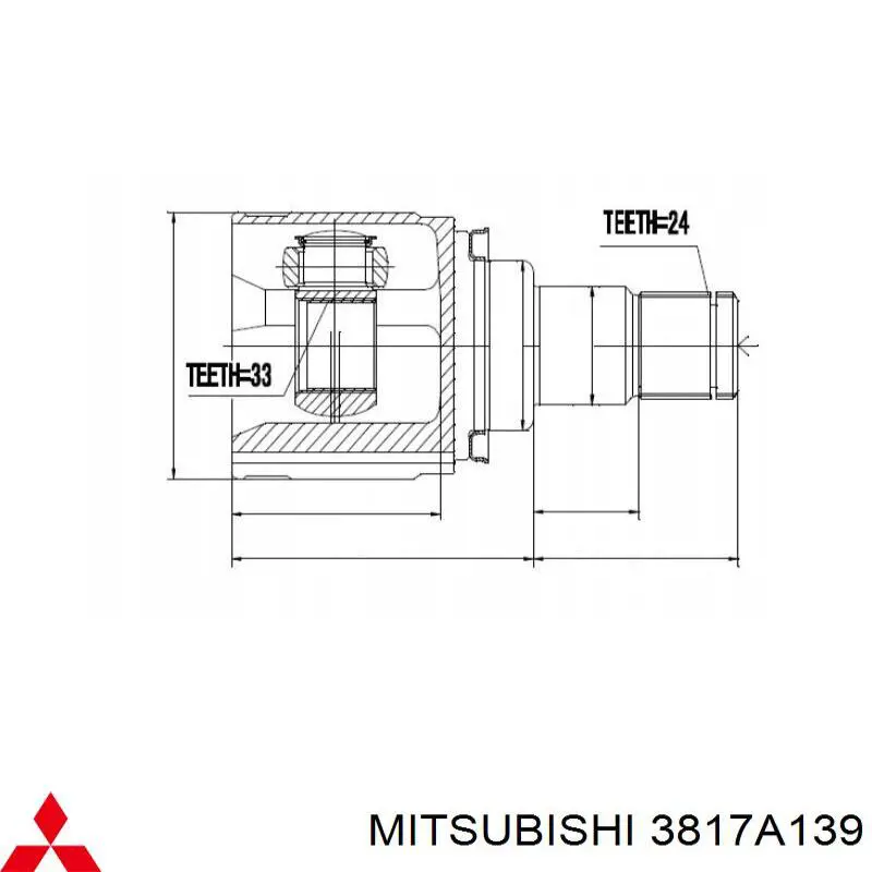 Compre 3817A139 Mitsubishi Junta homocinética interna dianteira esquerda