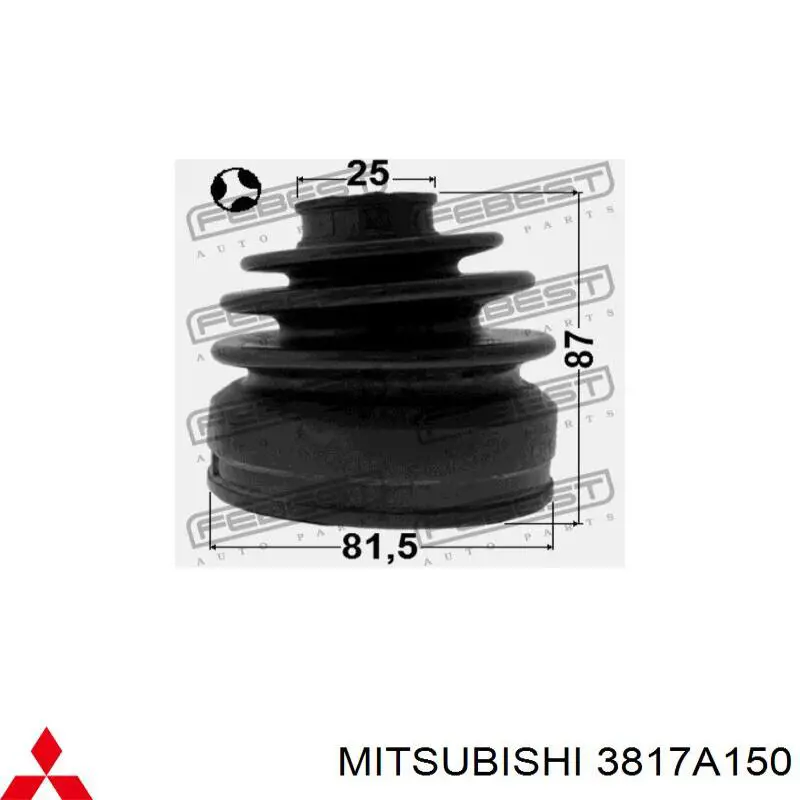 Compre 3817A150 Mitsubishi Bota de proteção interna de junta homocinética do semieixo dianteiro