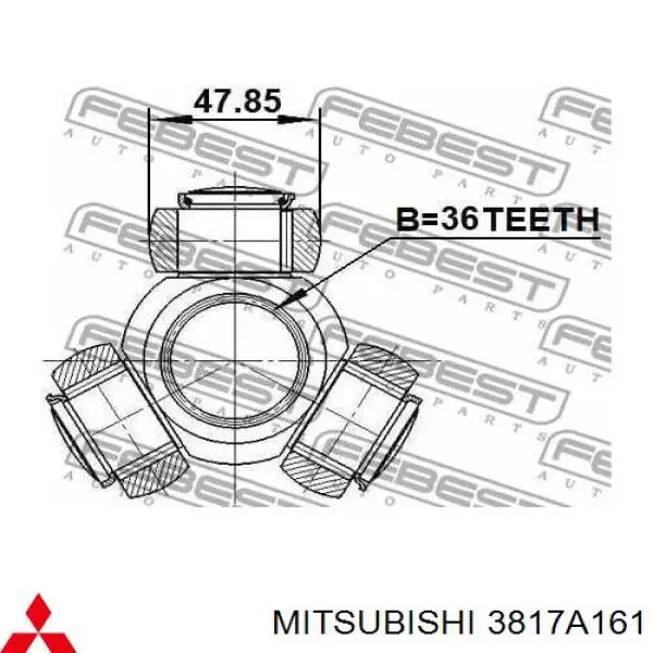 Junta homocinética interna dianteira esquerda Mitsubishi 3817A161 preço, a partir de 44,51 USD