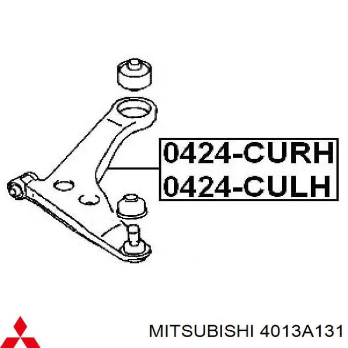 4013A131 Mitsubishi Braço oscilante inferior esquerdo de suspensão dianteira