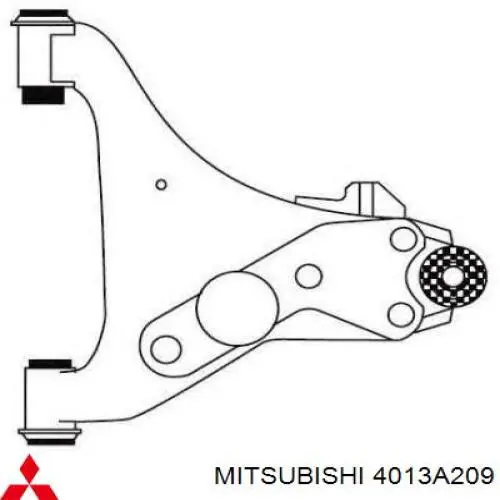 Compre 4013A209 Mitsubishi Braço oscilante inferior esquerdo de suspensão dianteira