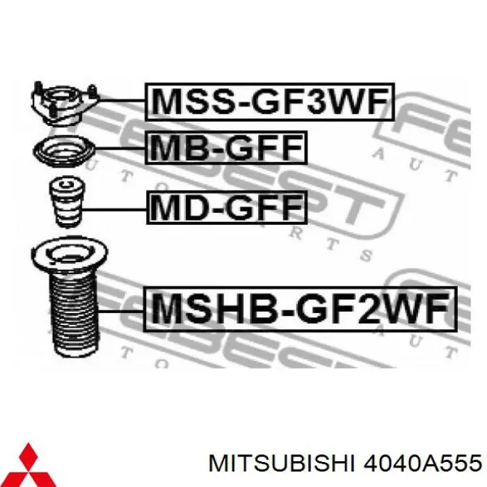 Bota de proteção de amortecedor dianteiro Mitsubishi 4040A555 preço, a partir de 26,09 USD