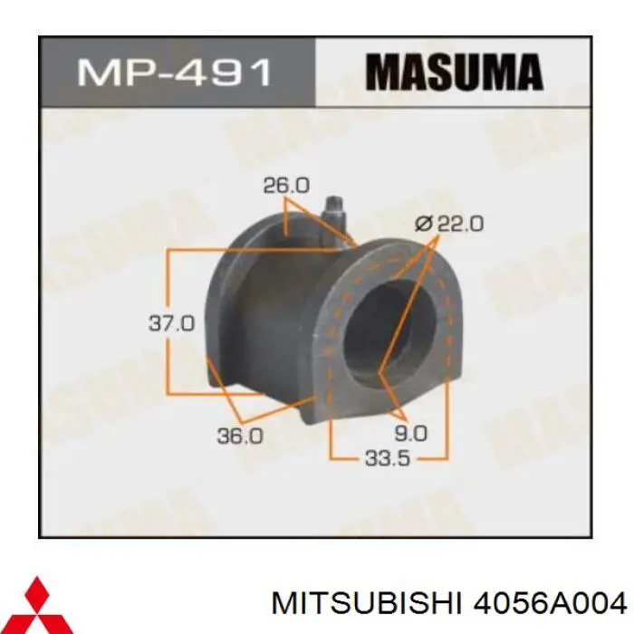 4056A004 Mitsubishi Bucha de estabilizador dianteiro