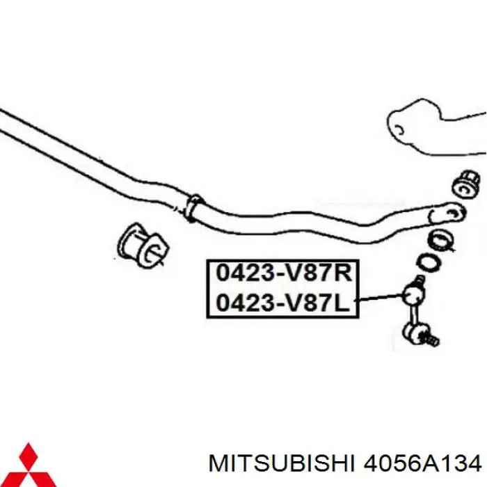 Compre 4056A134 Mitsubishi Montante direito de estabilizador dianteiro