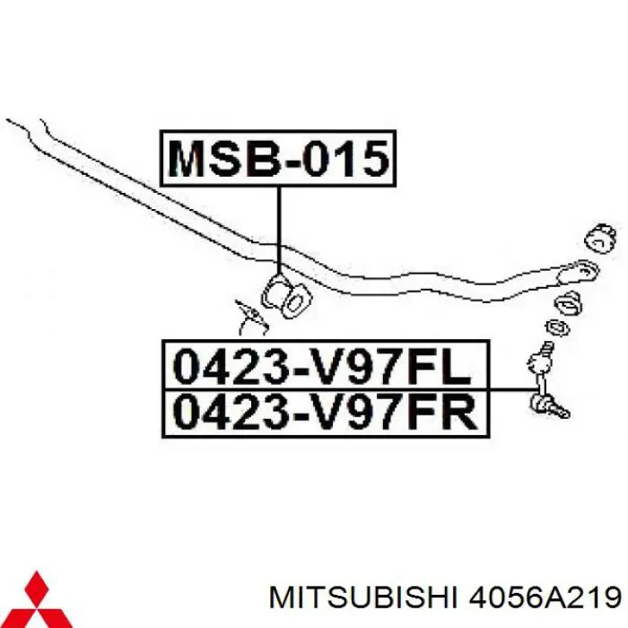 4056A219 Mitsubishi Bucha de estabilizador dianteiro