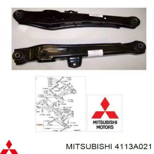 4113A021 Mitsubishi Braço oscilante de suspensão traseira transversal