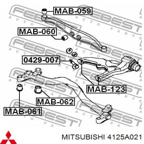 J95027YMT Yamato Braço oscilante inferior direito de suspensão traseira