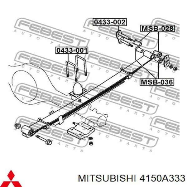 4150A333 Mitsubishi Estribo da suspensão de lâminas