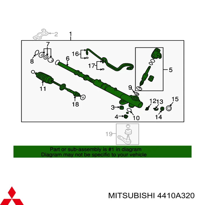 Cremalheira da direção HSR0405 Hotaru