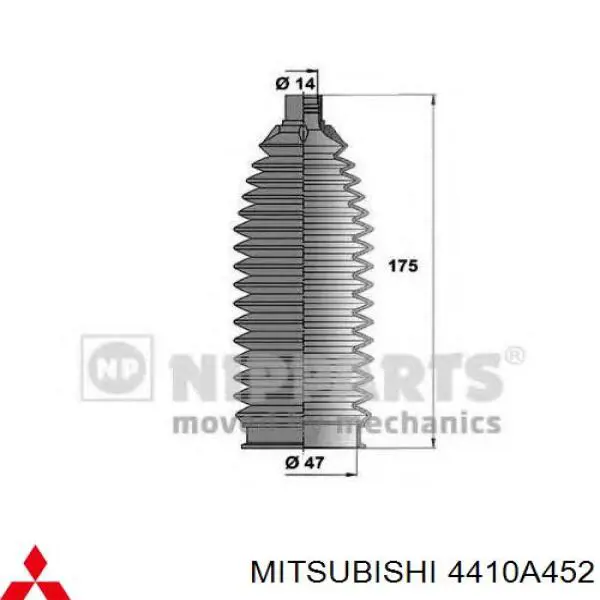 Bota de proteção do mecanismo de direção (de cremalheira) Mitsubishi 4410A452 preço, a partir de 16,93 USD