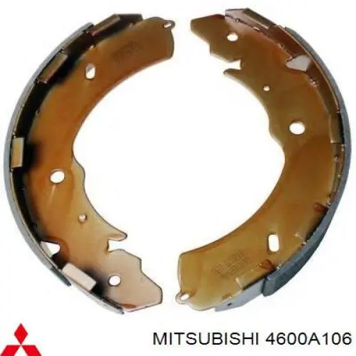 4600A106 Mitsubishi Sapatas do freio traseiras de tambor