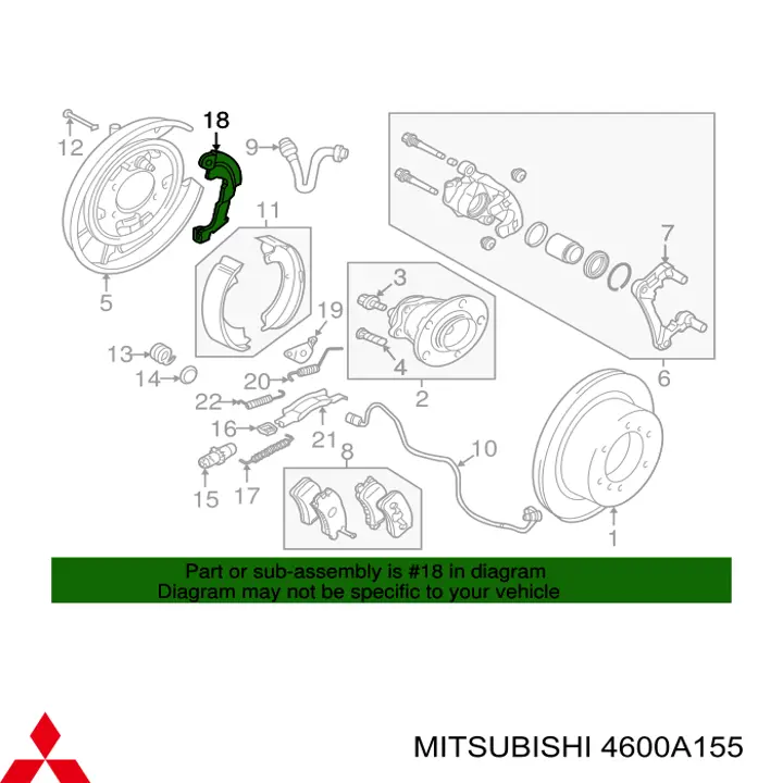 Braçadeira-barra de acoplamento do tambor do freio direito Mitsubishi 4600A155 preço, a partir de 47,91 USD