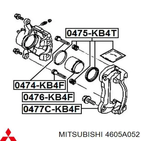Guia de suporte dianteiro Mitsubishi 4605A052 preço, a partir de 10,58 USD