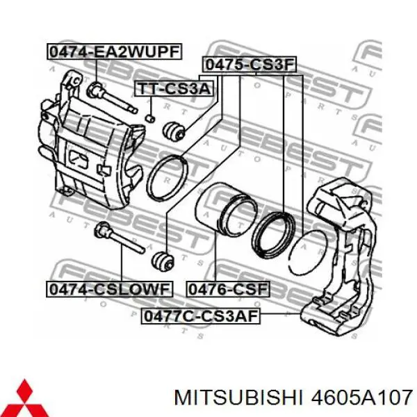 Guia superior de suporte dianteiro Mitsubishi 4605A107 preço, a partir de 16,39 USD