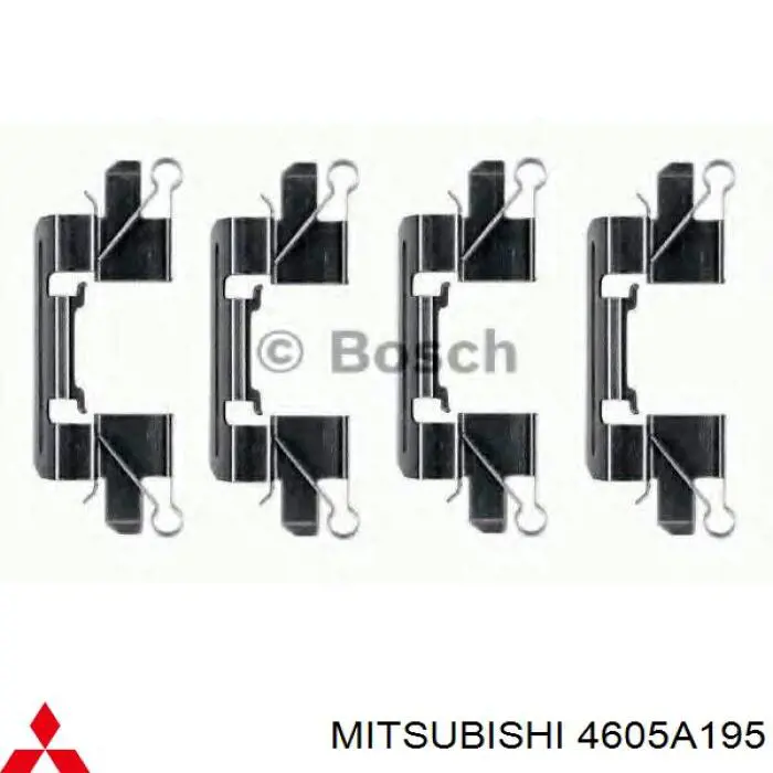 4605A195 Mitsubishi Kit de molas de fixação de sapatas de disco dianteiras