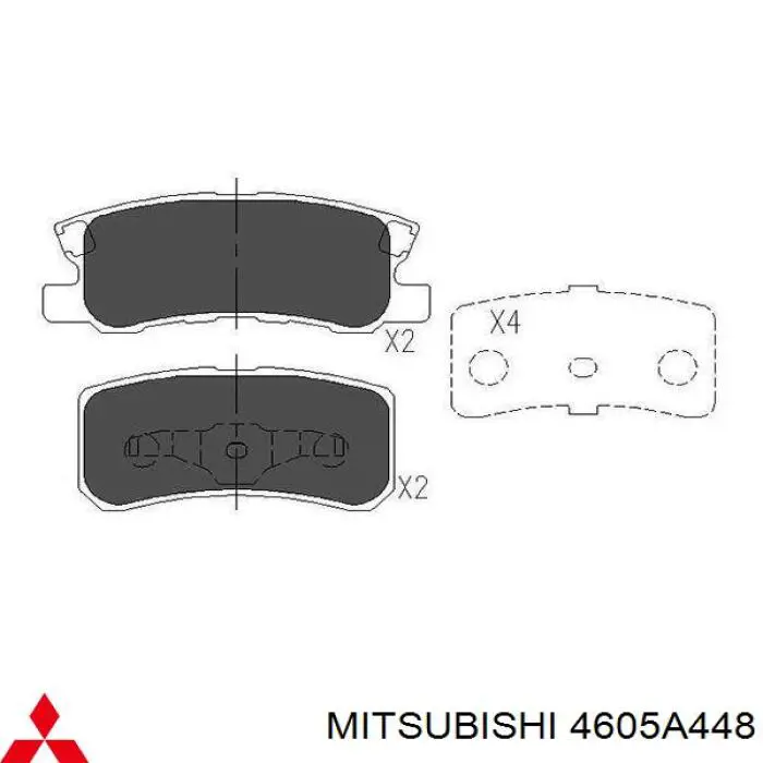 Sapatas do freio traseiras de disco Mitsubishi 4605A448 preço, a partir de 27,09 USD
