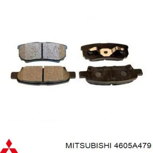 4605A479 Mitsubishi Sapatas do freio traseiras de disco