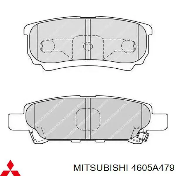 Compre 4605A479 Mitsubishi Sapatas do freio traseiras de disco