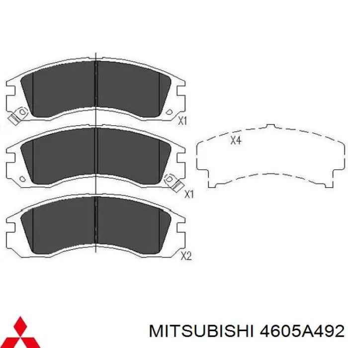 Sapatas do freio dianteiras de disco Mitsubishi 4605A492 preço, a partir de 27,55 USD