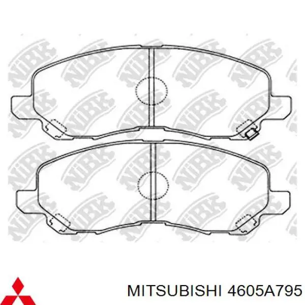 4605A795 Mitsubishi Sapatas do freio dianteiras de disco