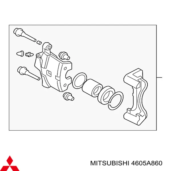 4605A860 Mitsubishi Suporte do freio dianteiro direito