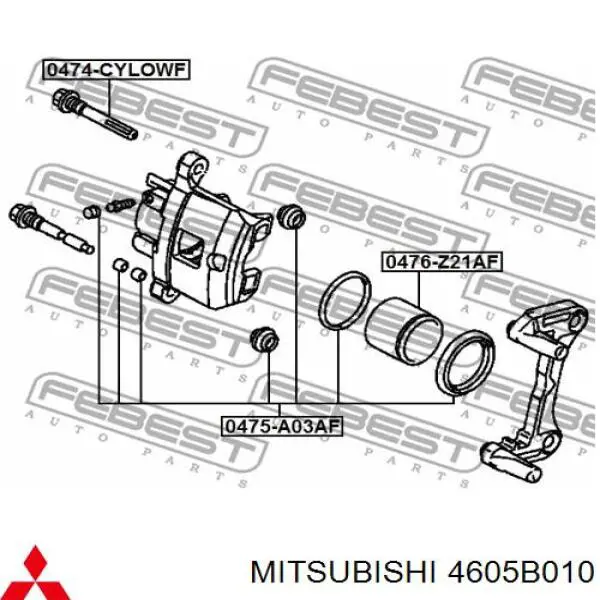 Kit de reparação de suporte do freio dianteiro Mitsubishi 4605B010 preço, a partir de 9,43 USD