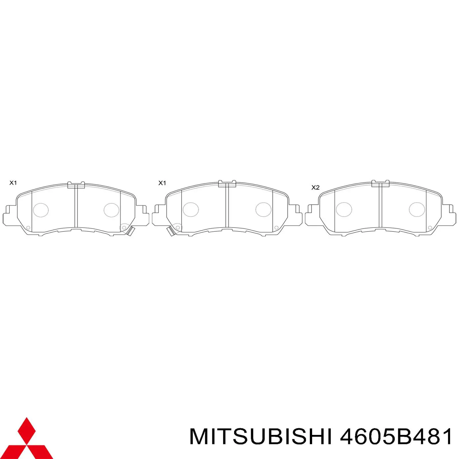 Compre 4605B481 Mitsubishi Sapatas do freio dianteiras de disco