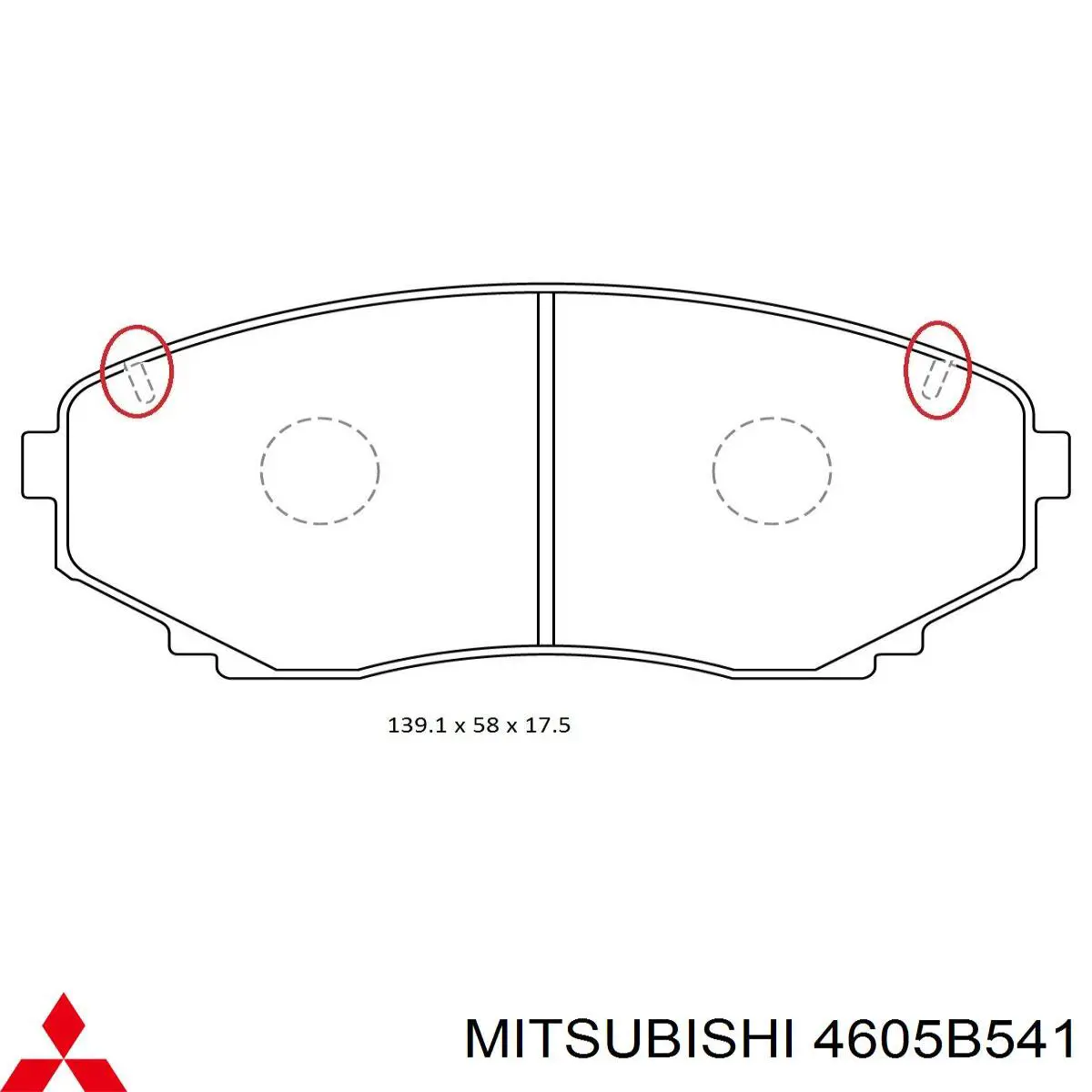 Sapatas do freio dianteiras de disco Mitsubishi 4605B541 preço, a partir de 29,49 USD