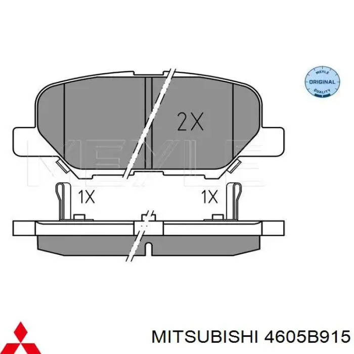 Sapatas do freio traseiras de disco Mitsubishi 4605B915 preço, a partir de 24,06 USD