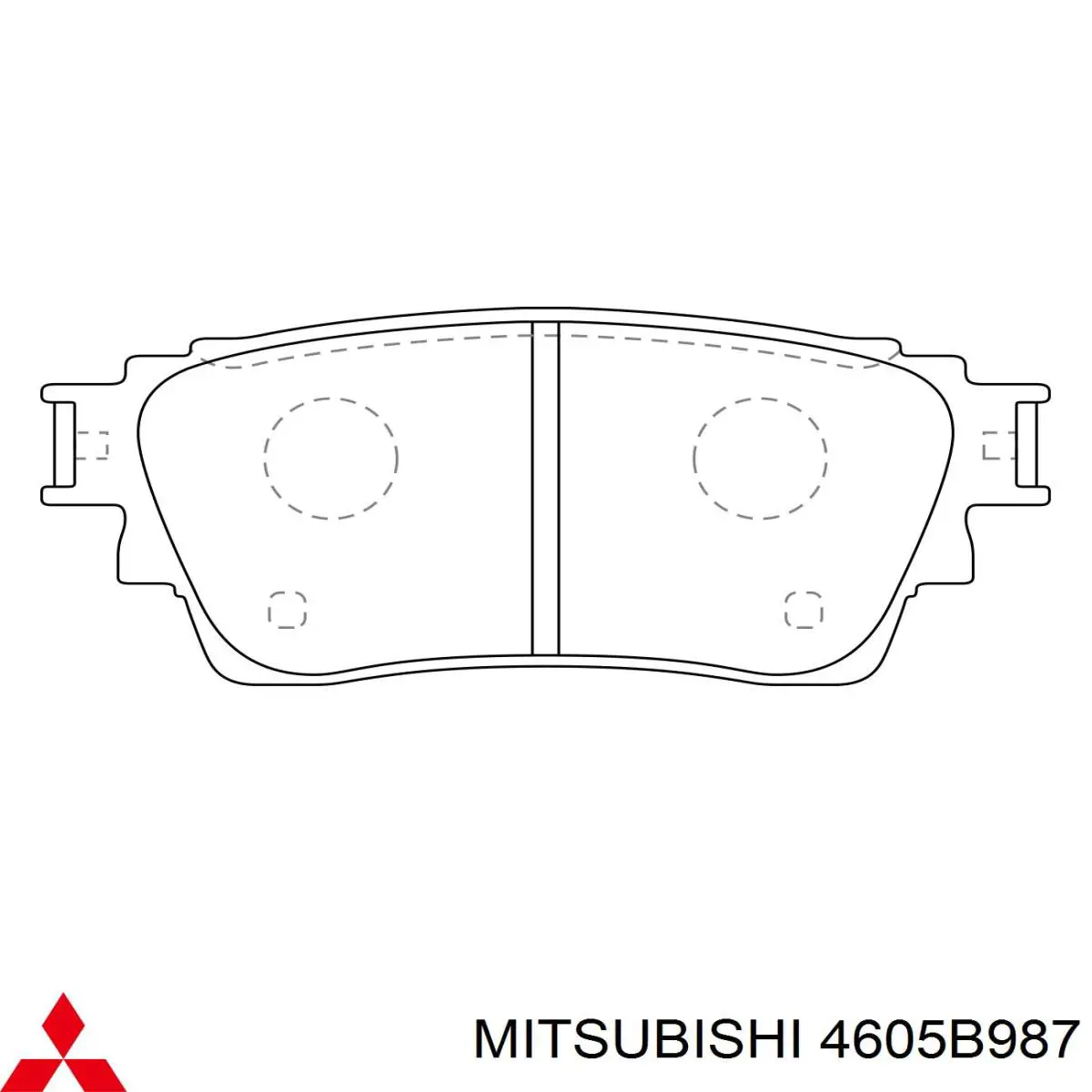 4605B987 Mitsubishi Sapatas do freio traseiras de disco