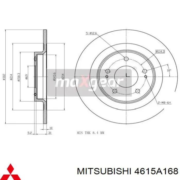 Compre 4615A168 Mitsubishi Disco do freio traseiro