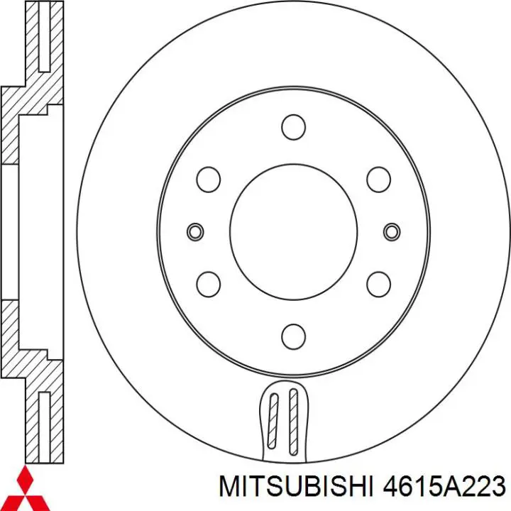 4615A223 Mitsubishi Disco do freio dianteiro