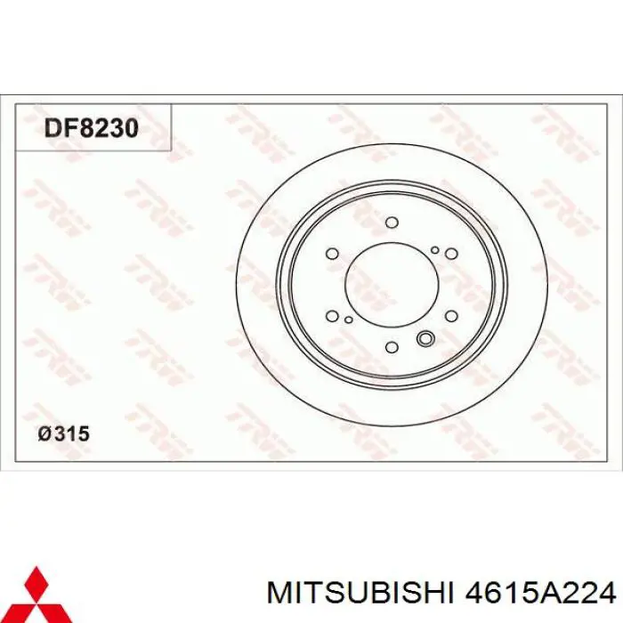 4615A224 Mitsubishi Disco do freio traseiro