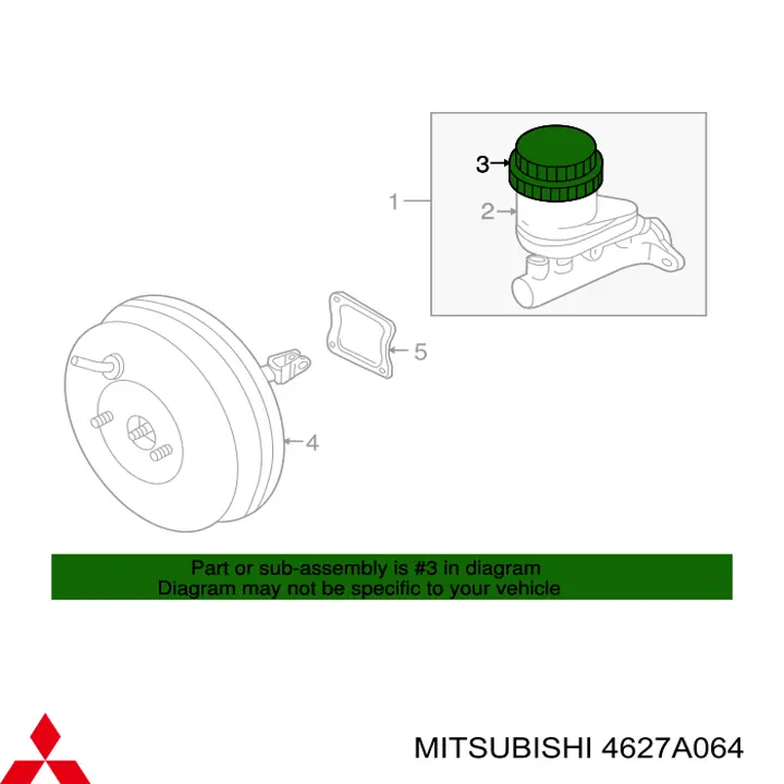 Tampa de tanque de cilindro mestre do freio Mitsubishi 4627A064 preço, a partir de  