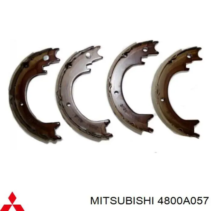 4800A057 Mitsubishi Sapatas do freio traseiras de tambor